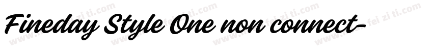 Fineday Style One non connect字体转换